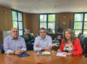 Συνάντηση εργασίας της Μαρίας Αντωνίου με τον Υπουργό Υποδομών και Μεταφορών Χρίστο Δήμα και τον Διοικητή της Αρχής Πολιτικής Αεροπορίας Χρήστο Τσίτουρα για την αναβάθμιση των αεροπορικών συνδέσεων της Καστοριάς